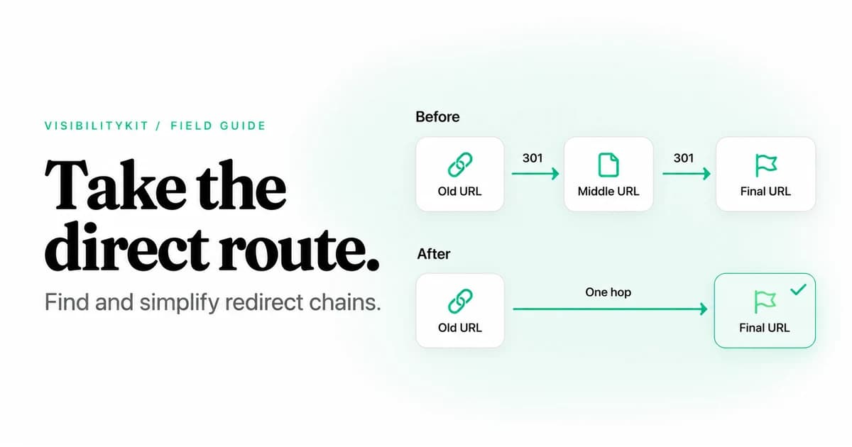 Cover Image for Redirect Chains: How to Find, Fix and Verify Every Hop