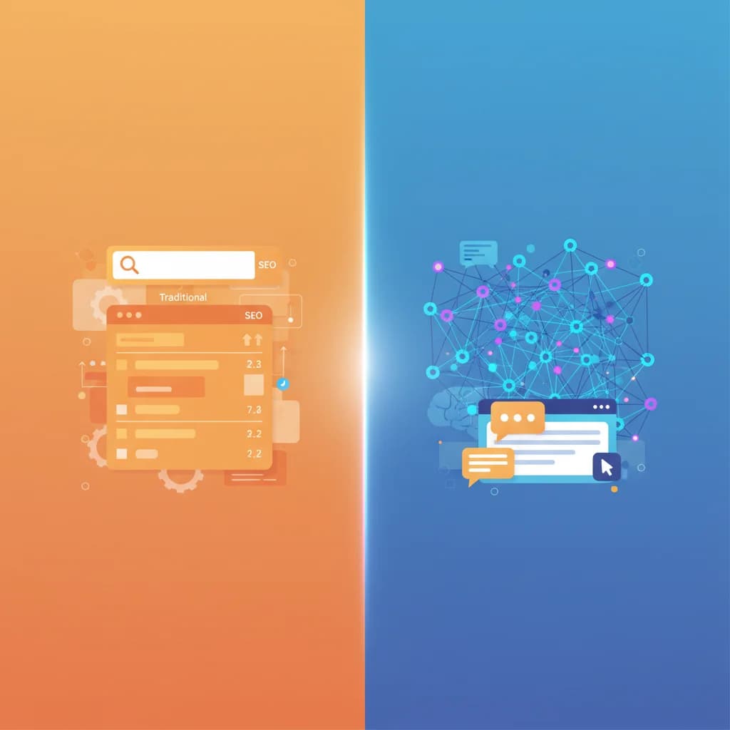 Cover Image for AI SEO vs Traditional SEO: What Actually Changes in 2026